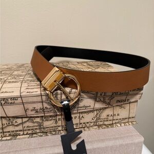 Express Tab Belt with Gold Buckle